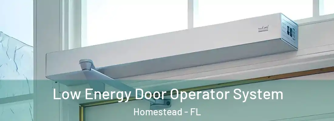 Low Energy Door Operator System Homestead - FL